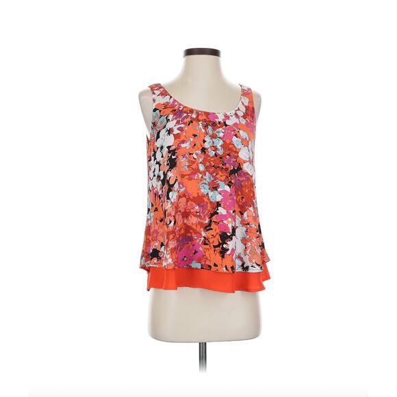 Romeo & Juliet Sleeveless Scoop Neck Flowy Floral Blouse Size S Bloomcore Summer - Picture 1 of 12